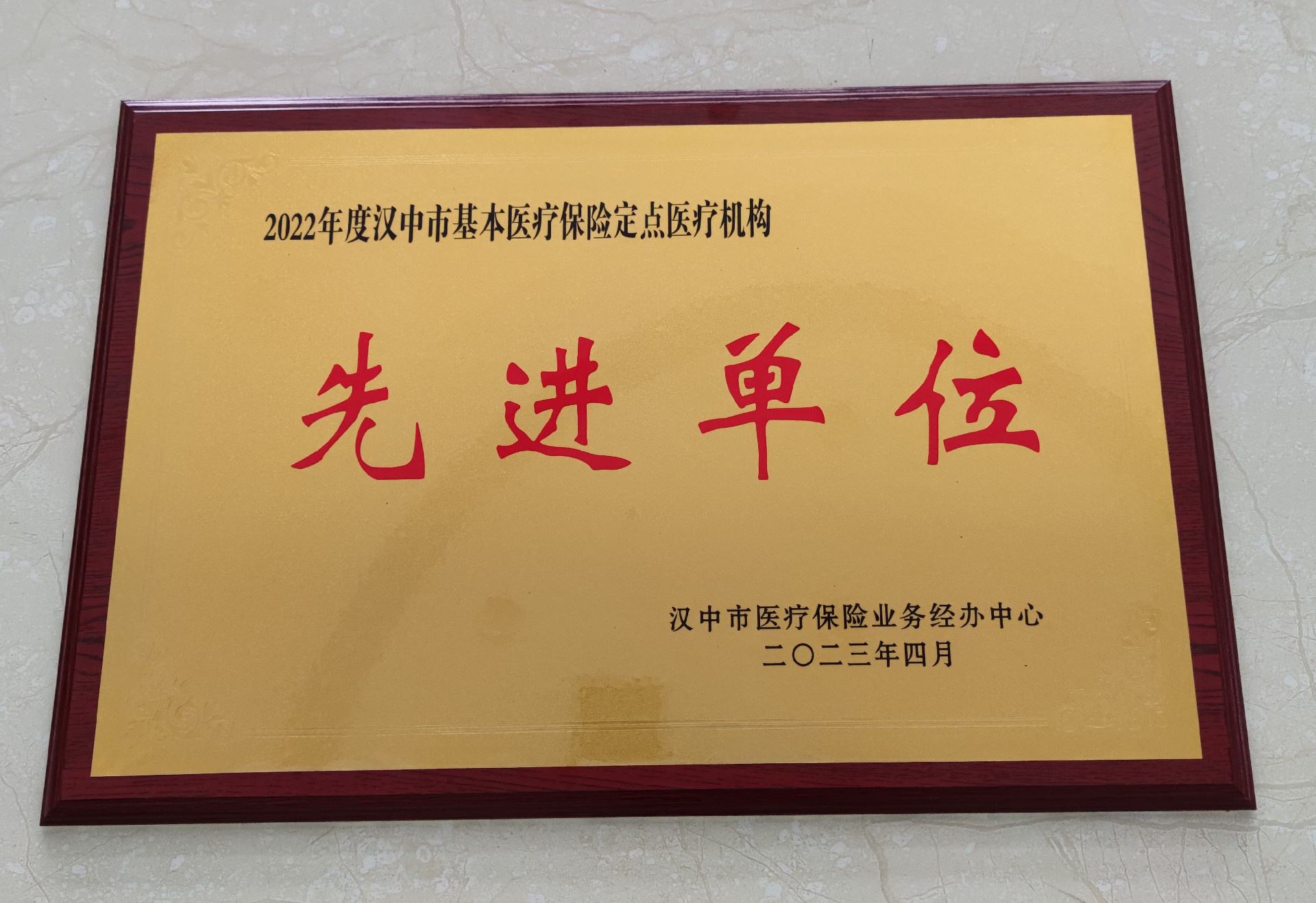 喜報(bào)：?熱烈祝賀漢中仲德醫(yī)院榮獲2022年度漢中市基本醫(yī)療保險(xiǎn)定點(diǎn)醫(yī)療機(jī)構(gòu)先進(jìn)單位榮譽(yù)稱號(hào)！